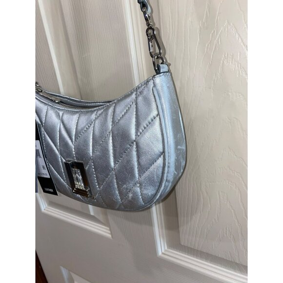 Karl Lagerfeld Lafayette Quilted Demi Crossbody Bag Bag With Chain Strap & Adjus - Picture 8 of 13